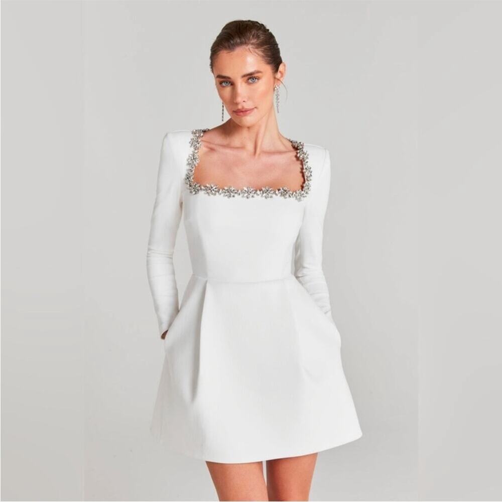 Nadine Merabi Kimberly White Dress L / 10